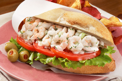 Shrimp Salad Sandwich Recipe , Breakfast, Seafood, European, Shrimp